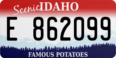 ID license plate E862099