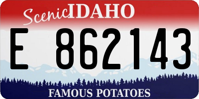 ID license plate E862143
