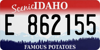 ID license plate E862155