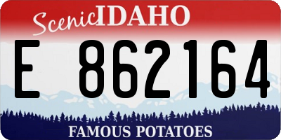 ID license plate E862164