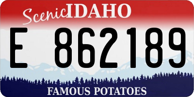 ID license plate E862189