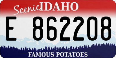 ID license plate E862208