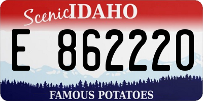 ID license plate E862220