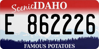 ID license plate E862226