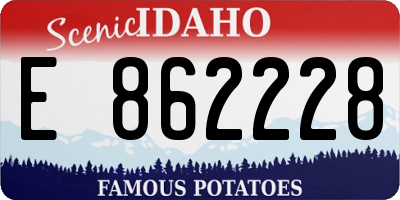 ID license plate E862228