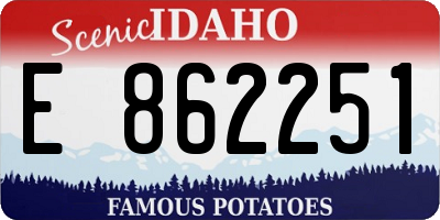 ID license plate E862251