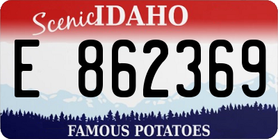 ID license plate E862369