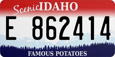 ID license plate E862414