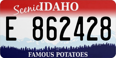 ID license plate E862428