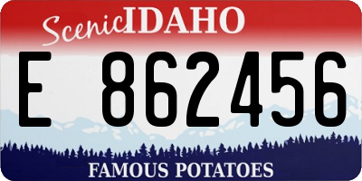 ID license plate E862456