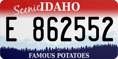 ID license plate E862552