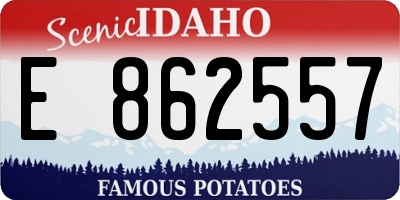 ID license plate E862557
