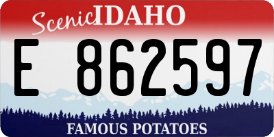 ID license plate E862597