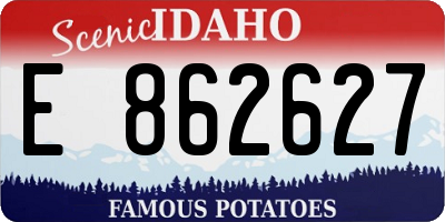 ID license plate E862627