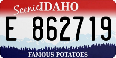 ID license plate E862719