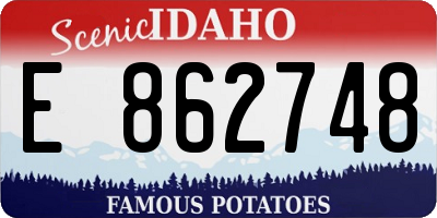 ID license plate E862748