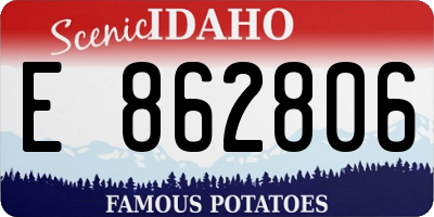 ID license plate E862806