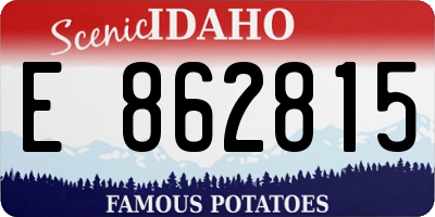 ID license plate E862815