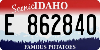 ID license plate E862840