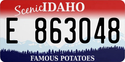 ID license plate E863048