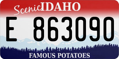 ID license plate E863090