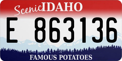 ID license plate E863136