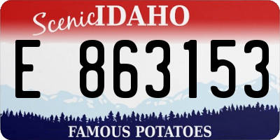 ID license plate E863153