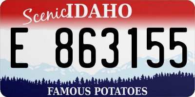ID license plate E863155
