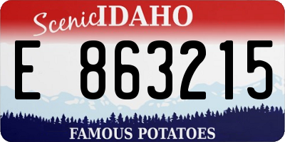 ID license plate E863215