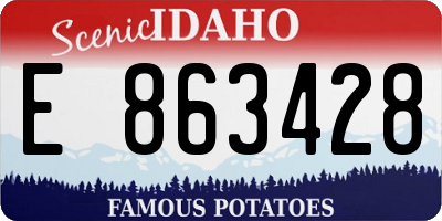 ID license plate E863428