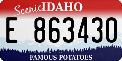 ID license plate E863430