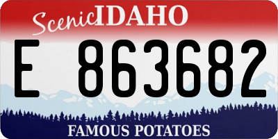 ID license plate E863682