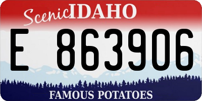 ID license plate E863906