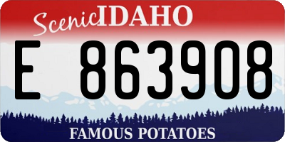 ID license plate E863908