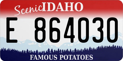 ID license plate E864030