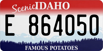 ID license plate E864050