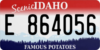 ID license plate E864056