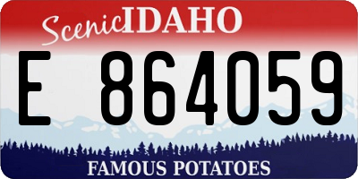 ID license plate E864059