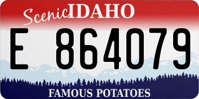 ID license plate E864079