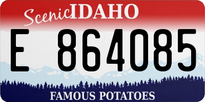 ID license plate E864085