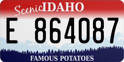 ID license plate E864087