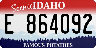 ID license plate E864092