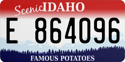 ID license plate E864096