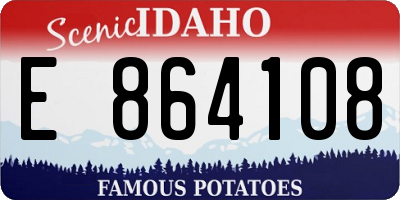 ID license plate E864108