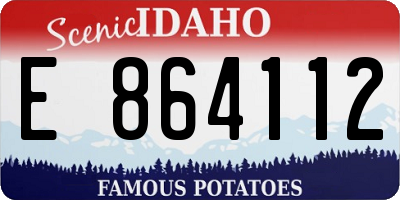 ID license plate E864112