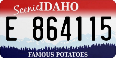 ID license plate E864115