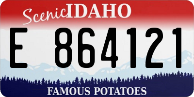 ID license plate E864121