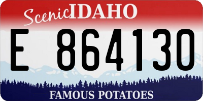 ID license plate E864130