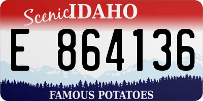 ID license plate E864136