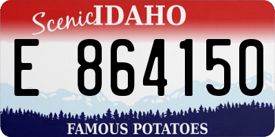 ID license plate E864150